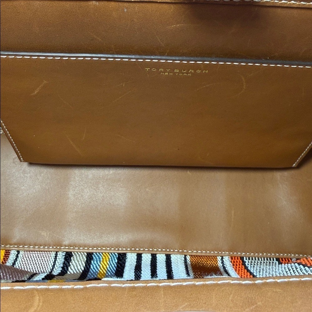 Tory Burch Lee Radziwill Patchwork Webbing & Leather Bag - Picture 8 of 17